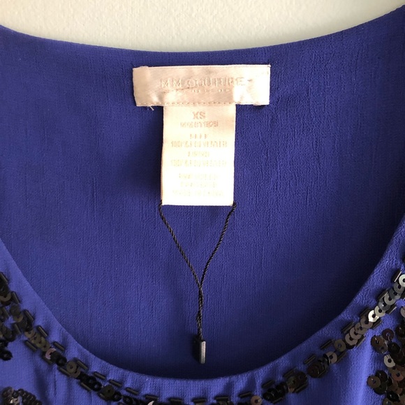 3/$20 People and black sequin sleeveless blouse - Picture 5 of 7